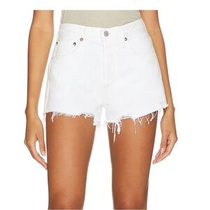 Agolde White Jean Shorts